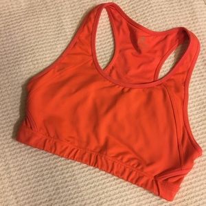 Athleta Double Dare coral-orange sports bra S
